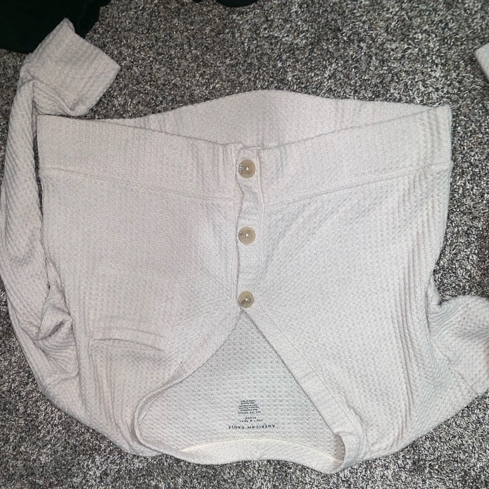 American eagle cropped c-neck sweater